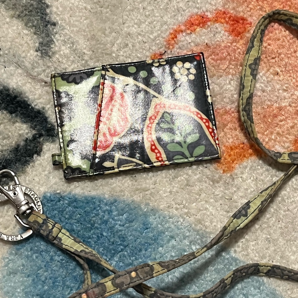 Vera bradley lanyard + id card holder
